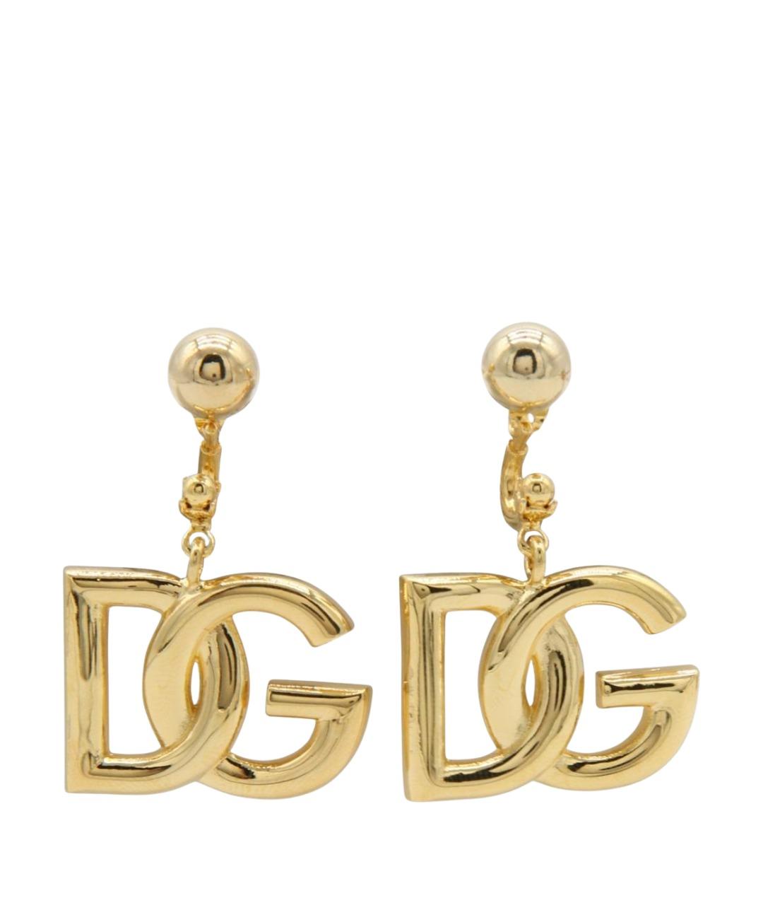DOLCE&GABBANA Золотые металлические серьги, фото 1