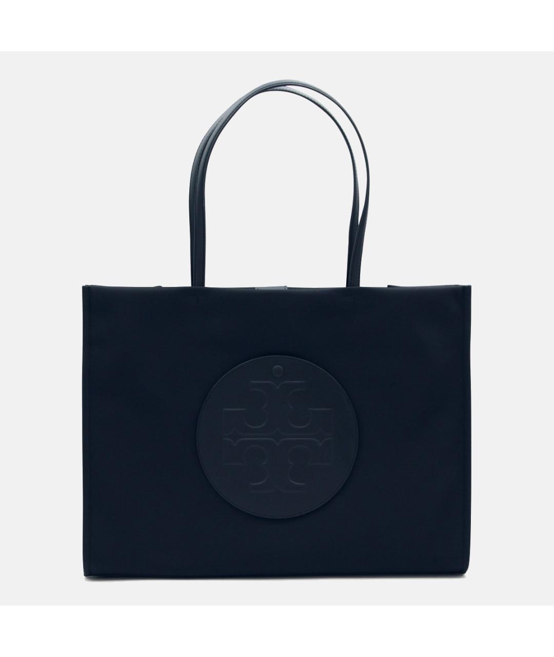 TORY BURCH Темно-синяя синтетическая сумка тоут, фото 5