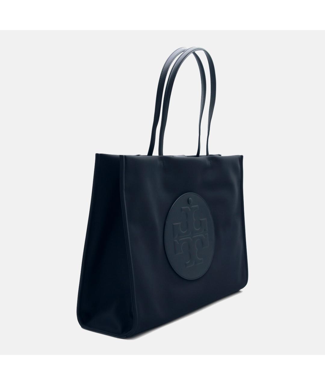 TORY BURCH Темно-синяя синтетическая сумка тоут, фото 2