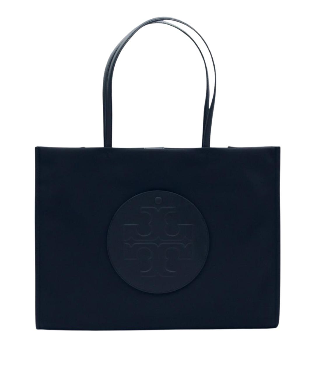 TORY BURCH Темно-синяя синтетическая сумка тоут, фото 1