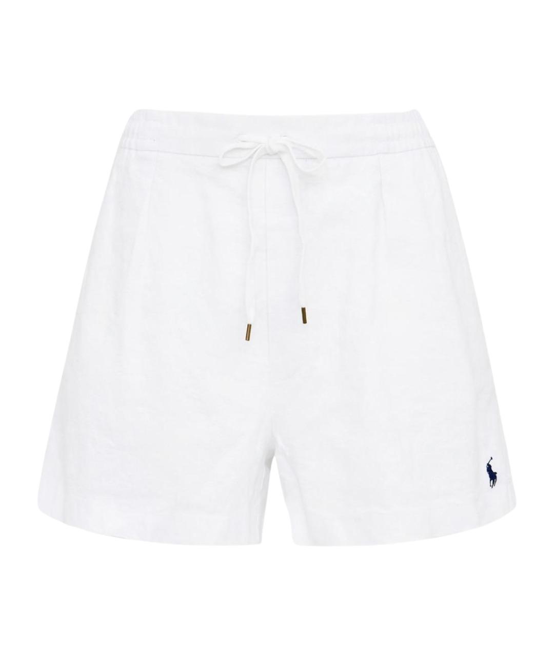 POLO RALPH LAUREN Белые льняные шорты, фото 1
