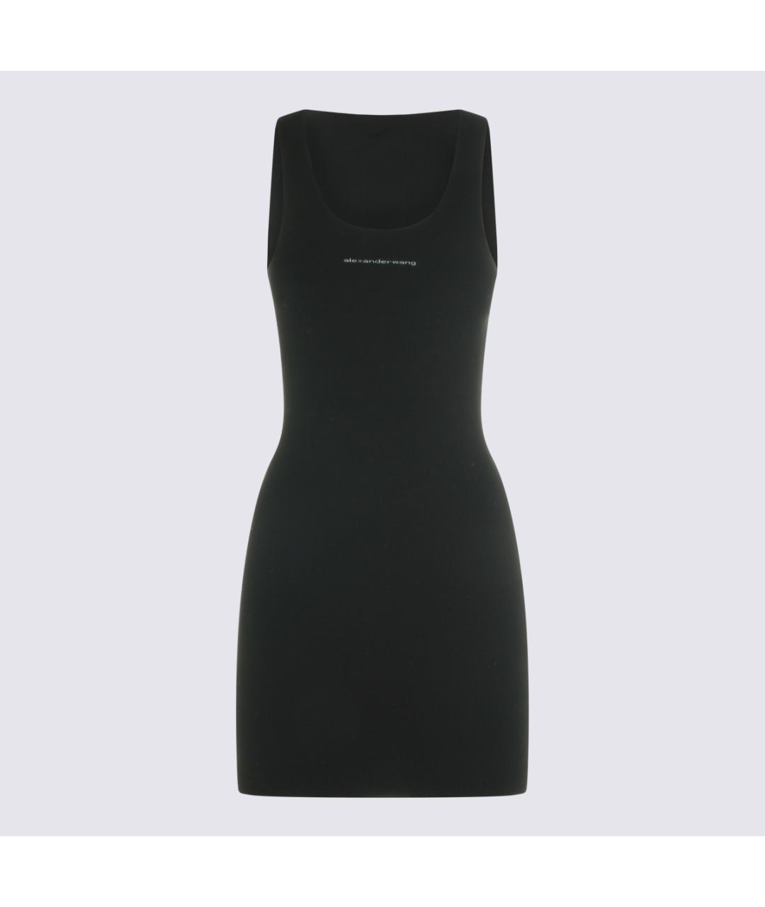 ALEXANDER WANG Черное хлопковое повседневное платье, фото 4