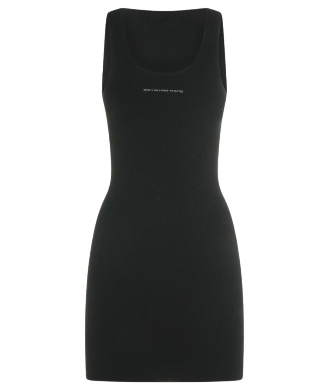 ALEXANDER WANG Черное хлопковое повседневное платье, фото 1