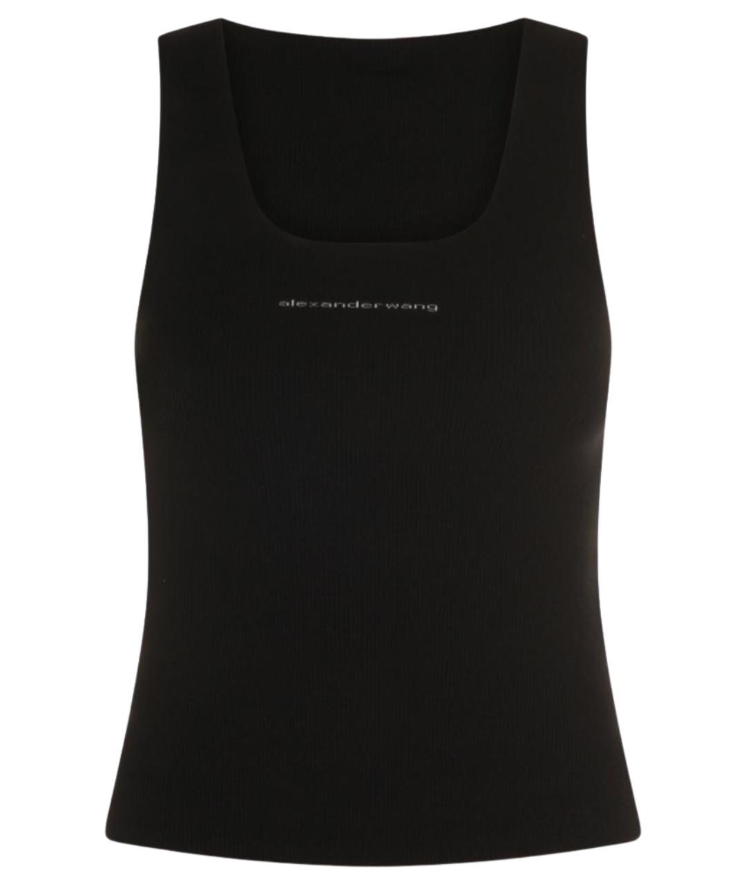 ALEXANDER WANG Черная хлопковая майка, фото 1