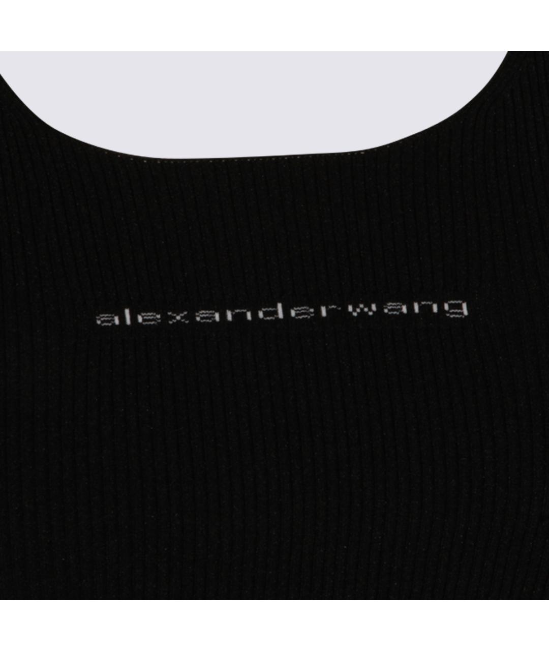 ALEXANDER WANG Черная хлопковая майка, фото 3