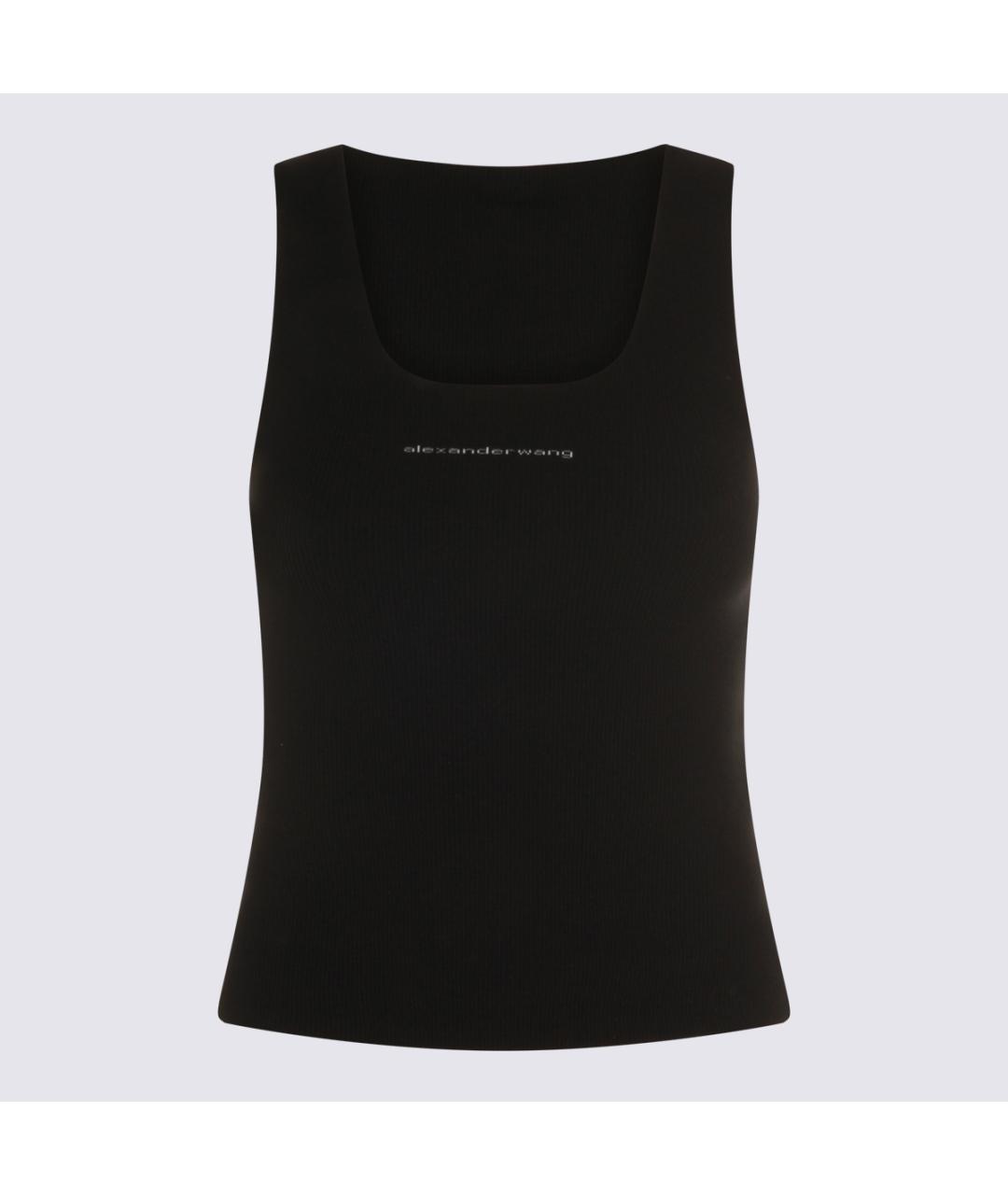ALEXANDER WANG Черная хлопковая майка, фото 4