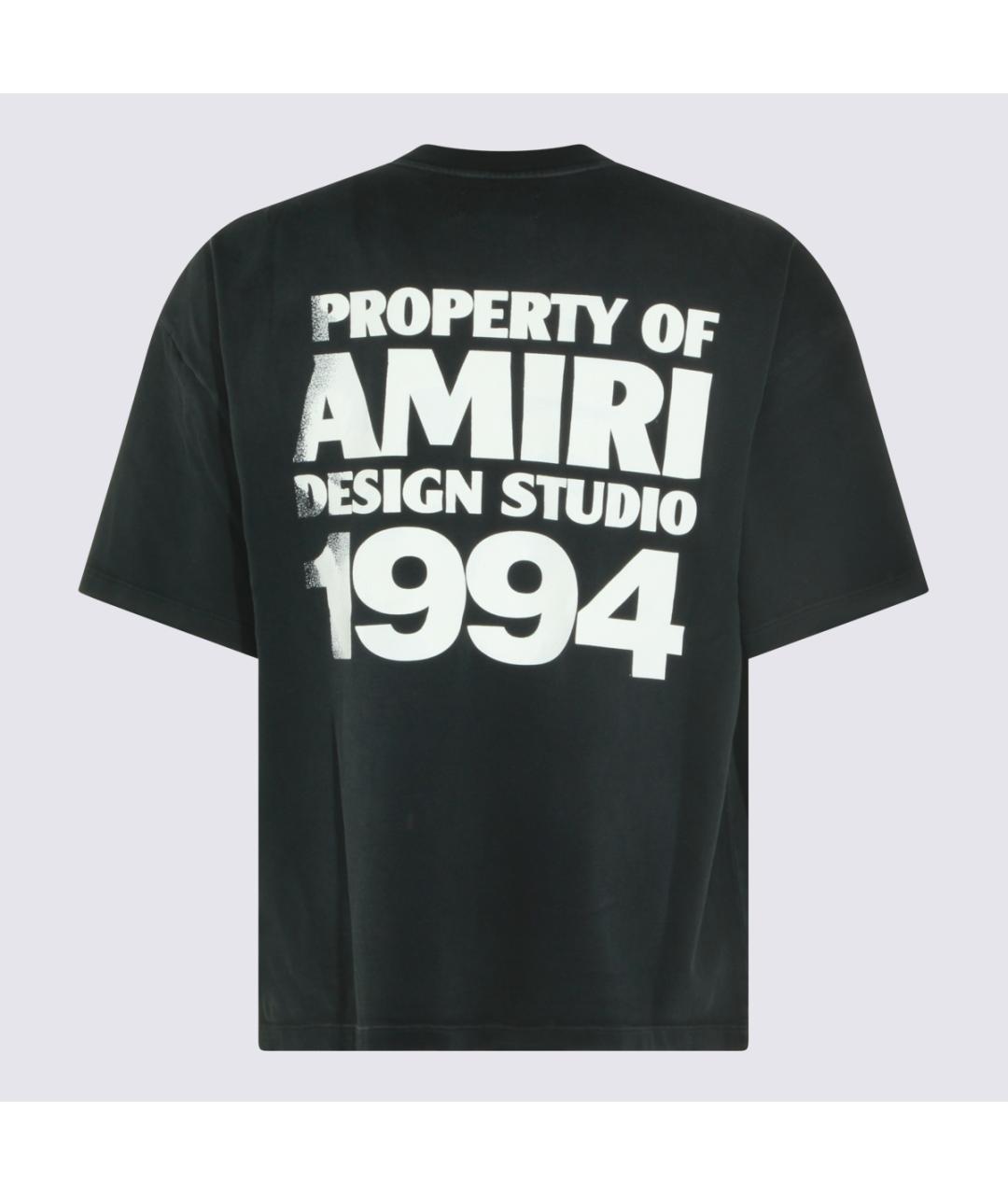 AMIRI Черная хлопковая футболка, фото 2