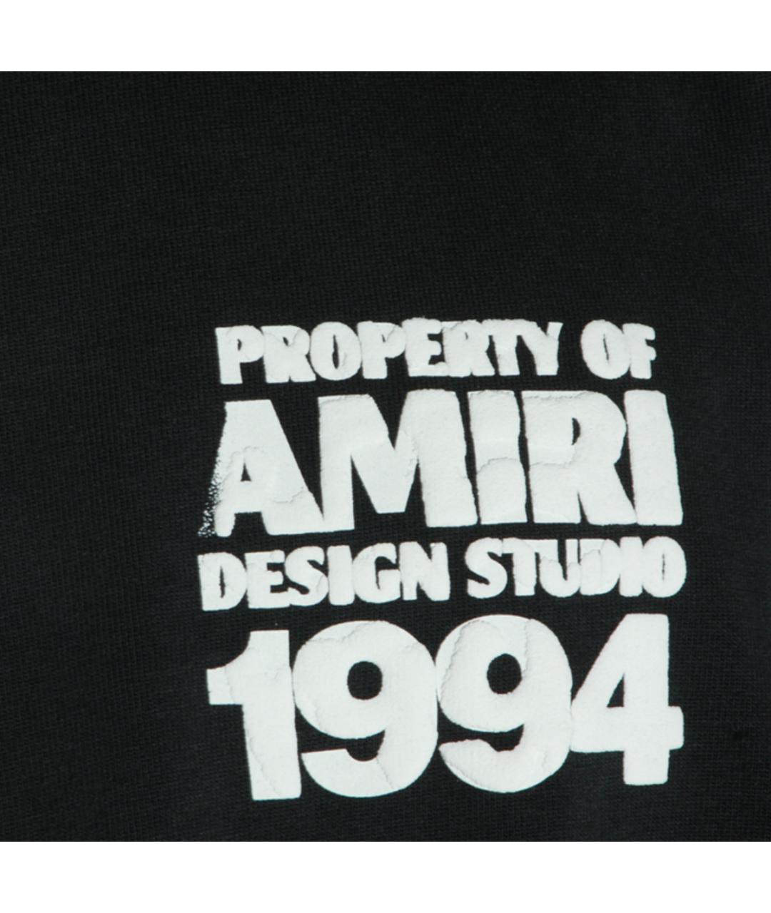 AMIRI Черная хлопковая футболка, фото 3