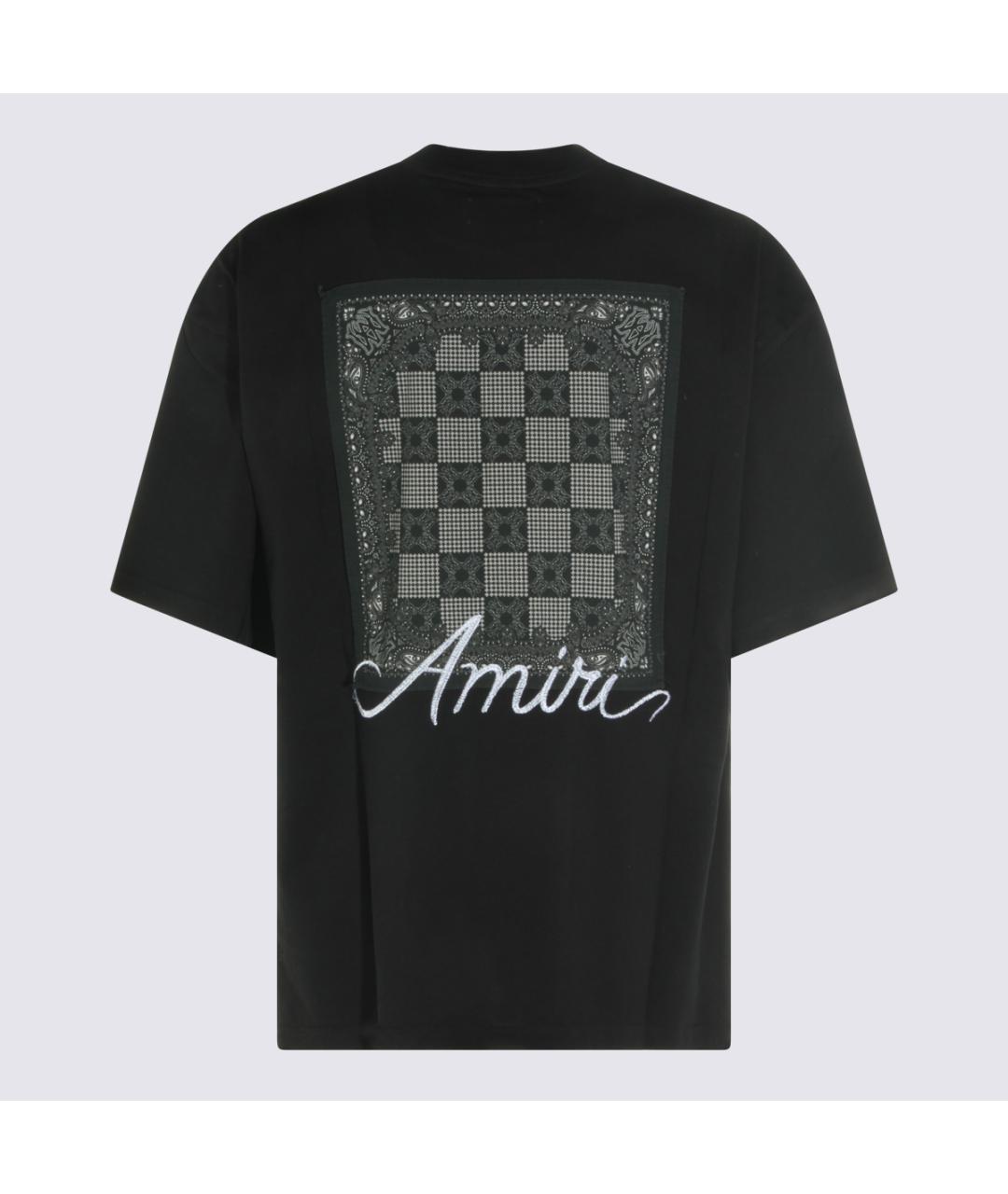 AMIRI Черная хлопковая футболка, фото 2