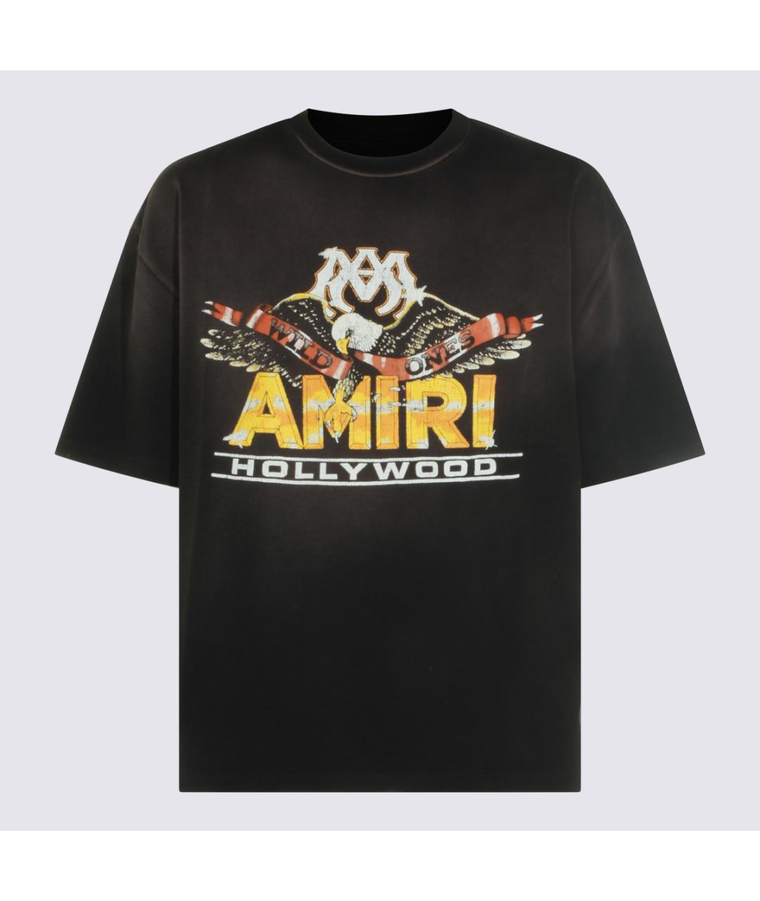 AMIRI Черная хлопковая футболка, фото 5