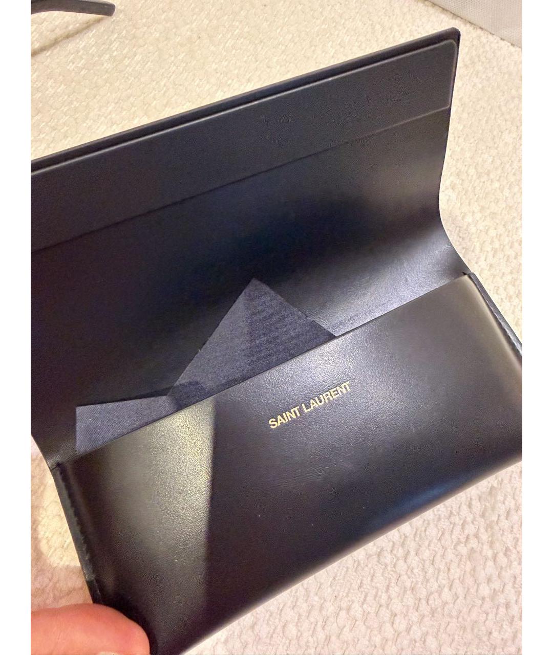 SAINT LAURENT Черные пластиковые солнцезащитные очки, фото 4