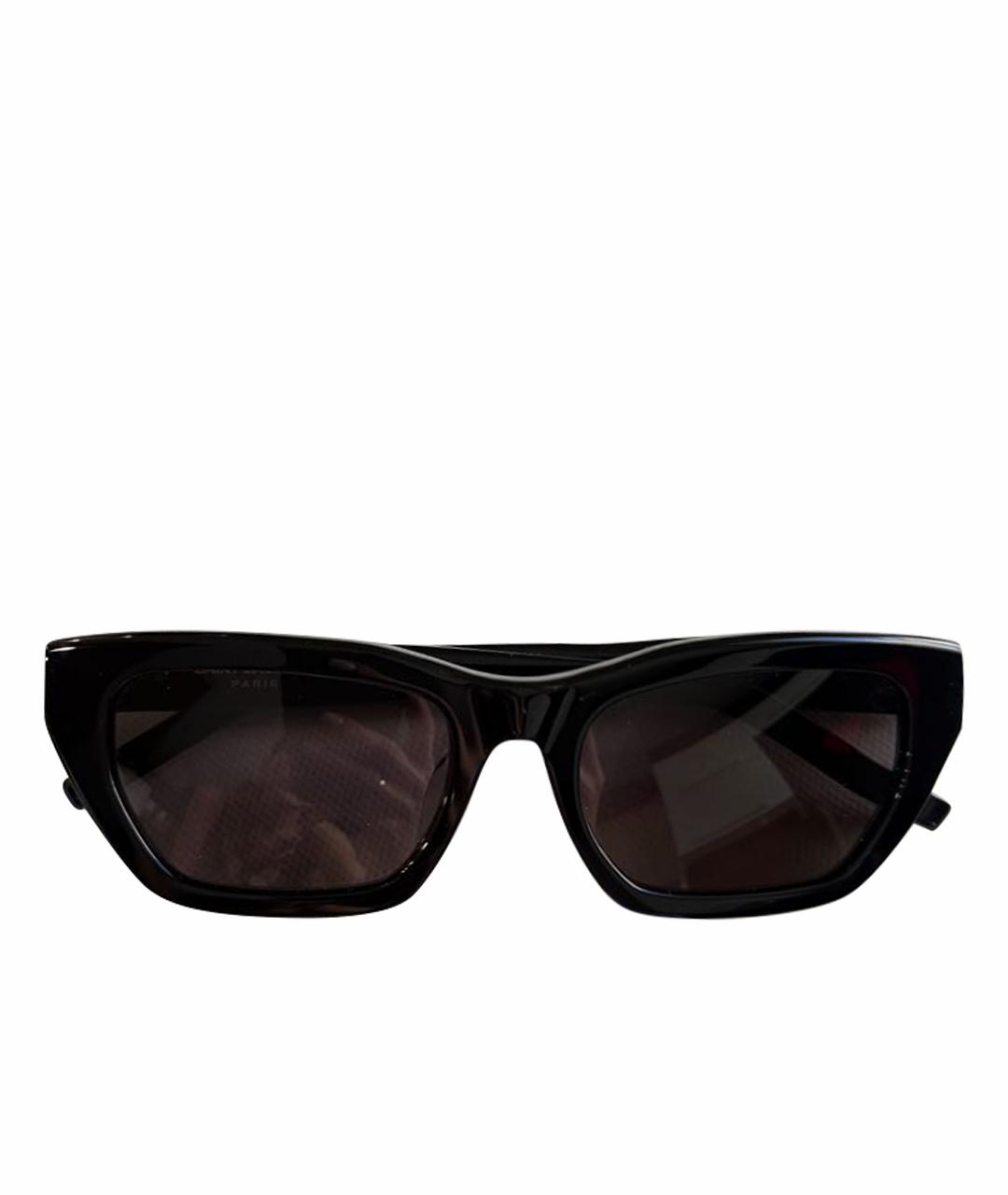 SAINT LAURENT Черные пластиковые солнцезащитные очки, фото 1