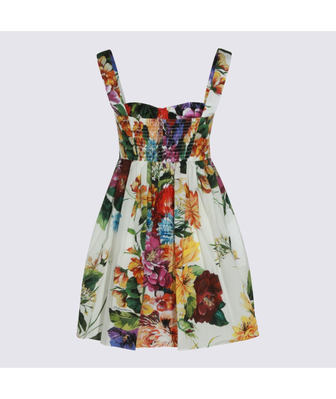 DOLCE&GABBANA Белое хлопковое повседневное платье, фото 2