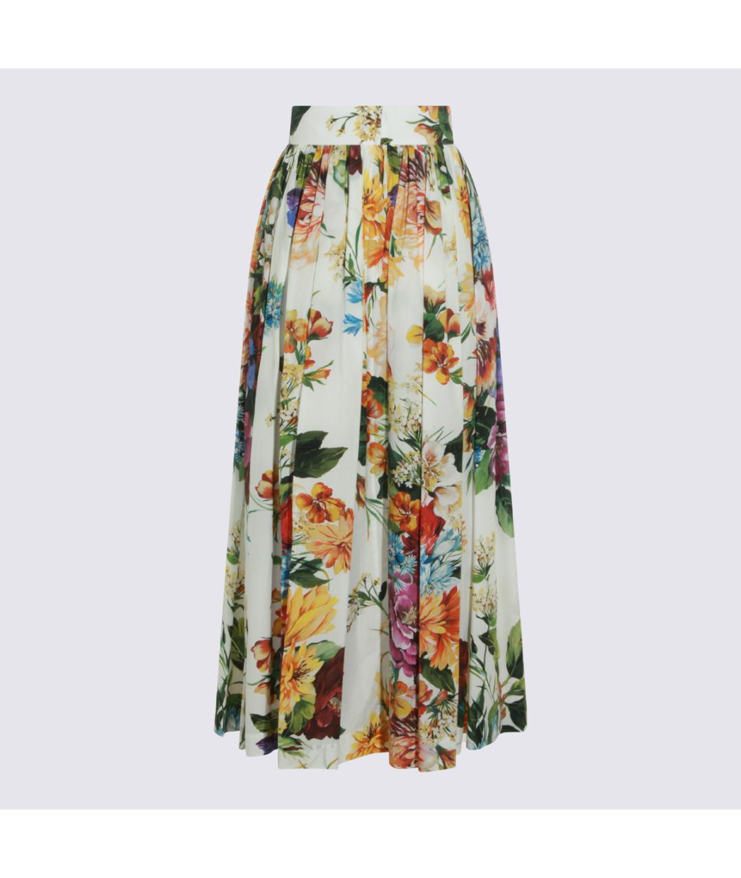 DOLCE&GABBANA Мульти хлопковая юбка миди, фото 2