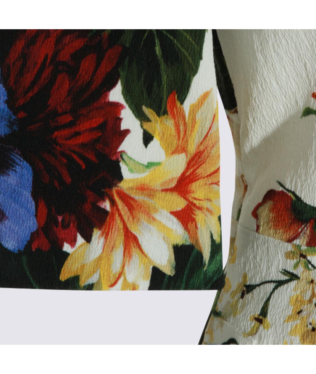 DOLCE&GABBANA Мульти хлопковое повседневное платье, фото 3