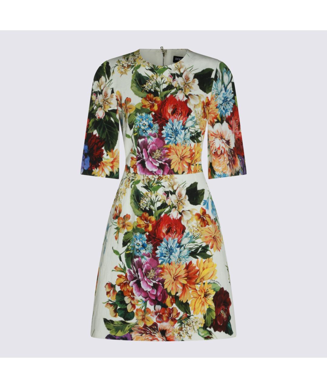 DOLCE&GABBANA Мульти хлопковое повседневное платье, фото 5