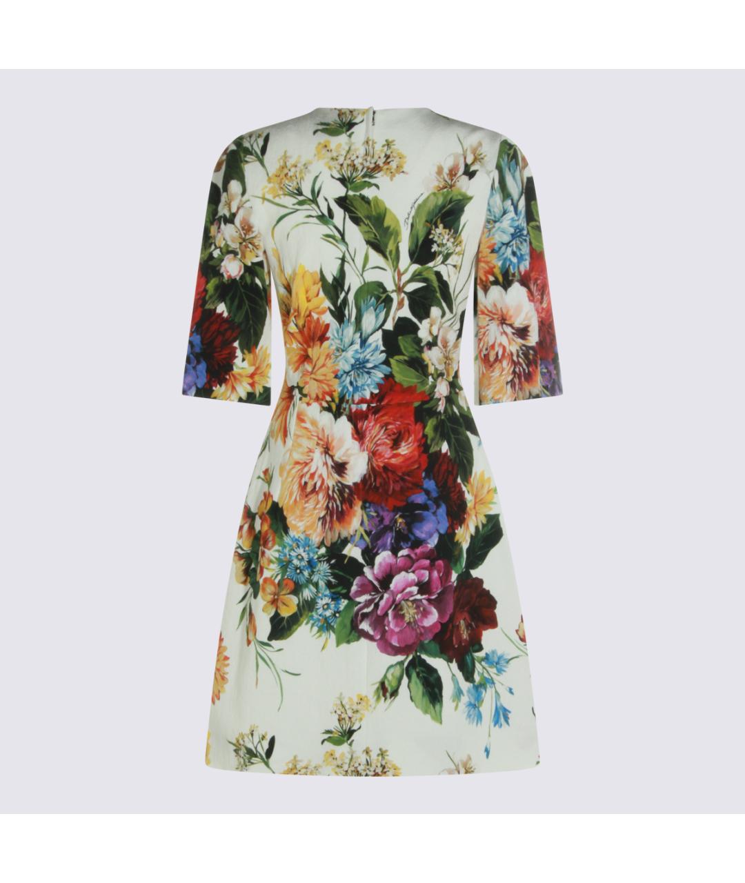 DOLCE&GABBANA Мульти хлопковое повседневное платье, фото 2