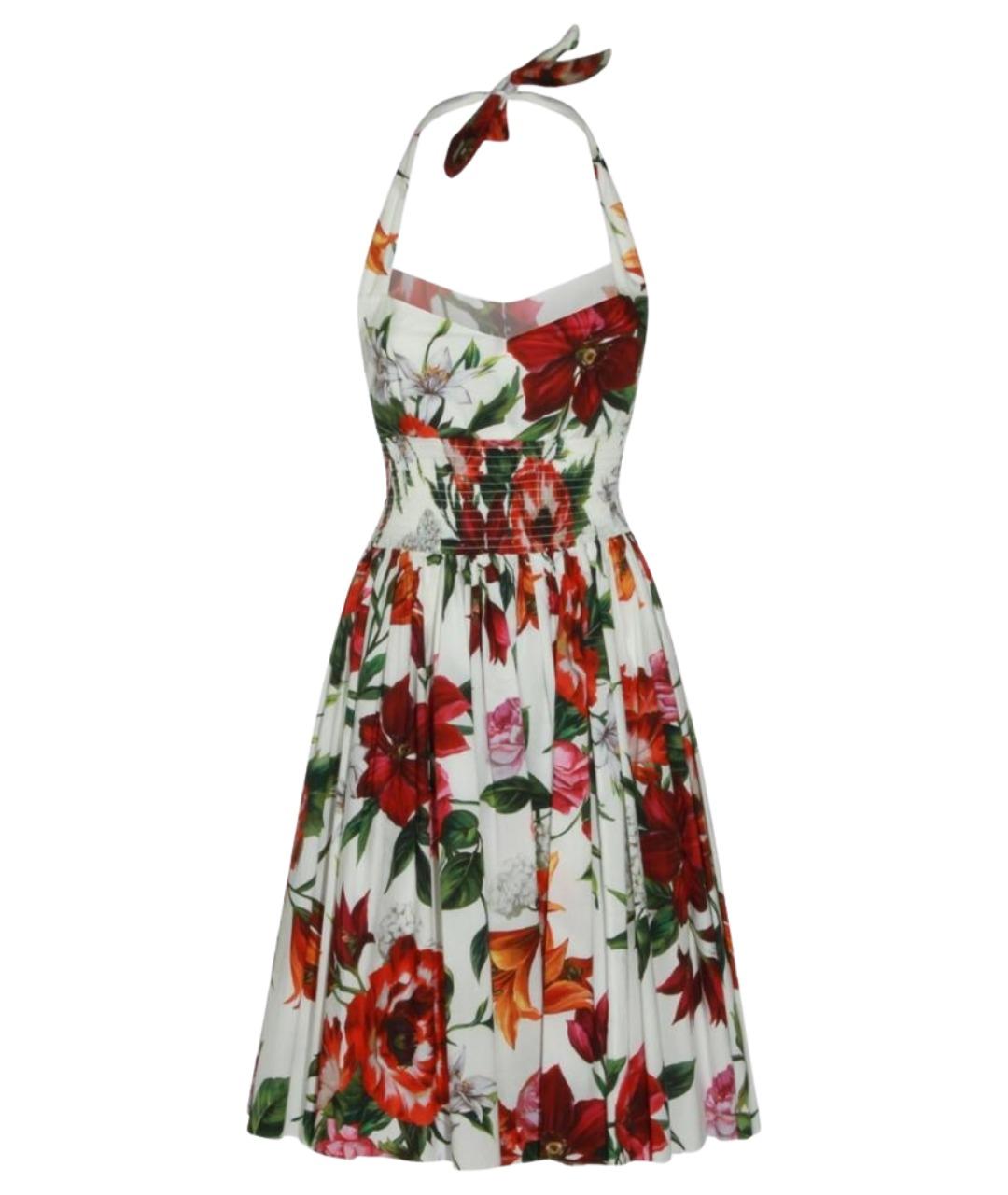 DOLCE&GABBANA Белое хлопковое повседневное платье, фото 1