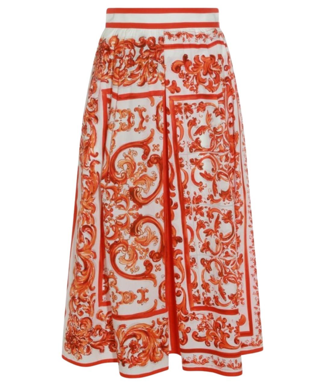 DOLCE&GABBANA Мульти хлопковая юбка миди, фото 1