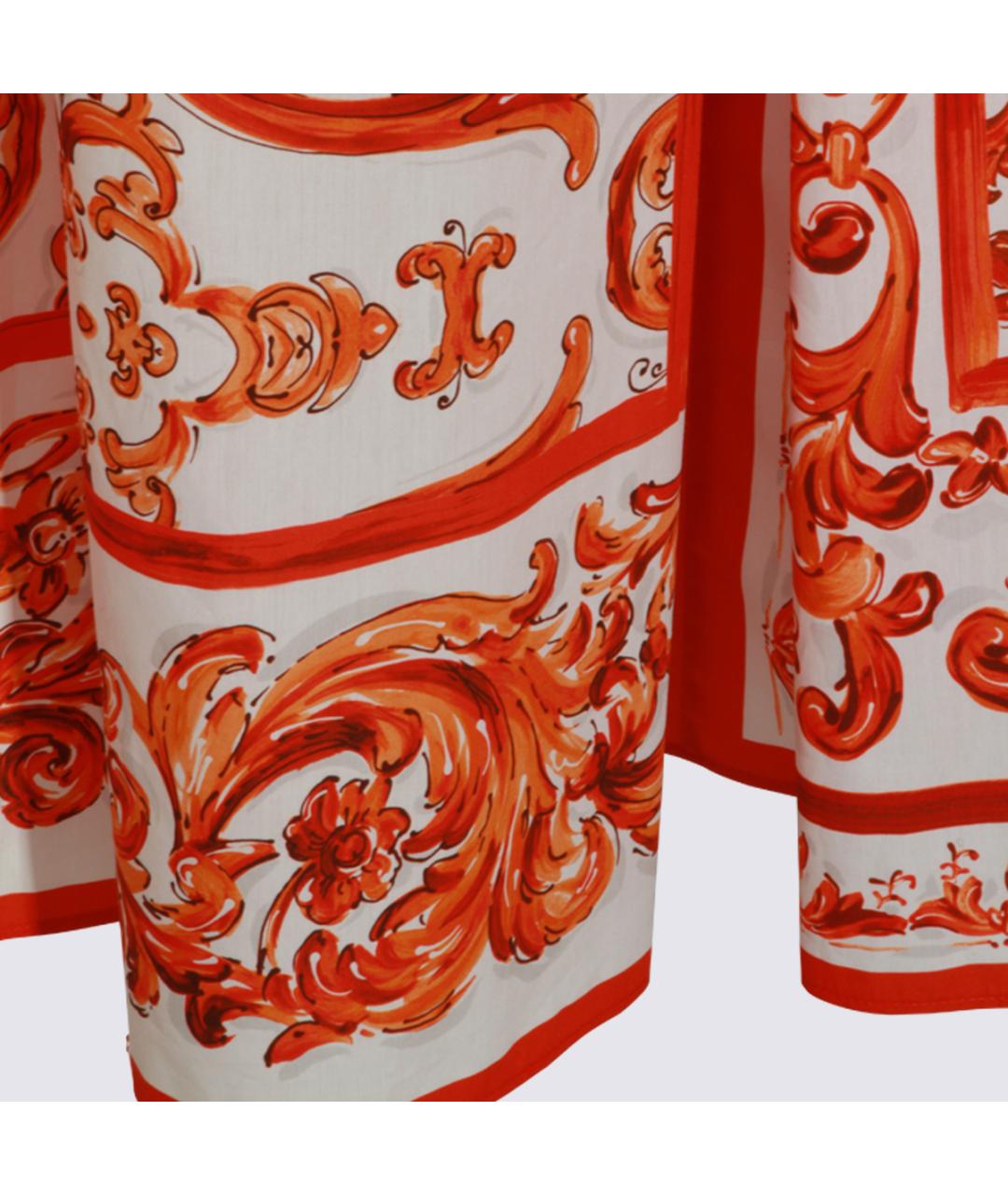 DOLCE&GABBANA Мульти хлопковая юбка миди, фото 4