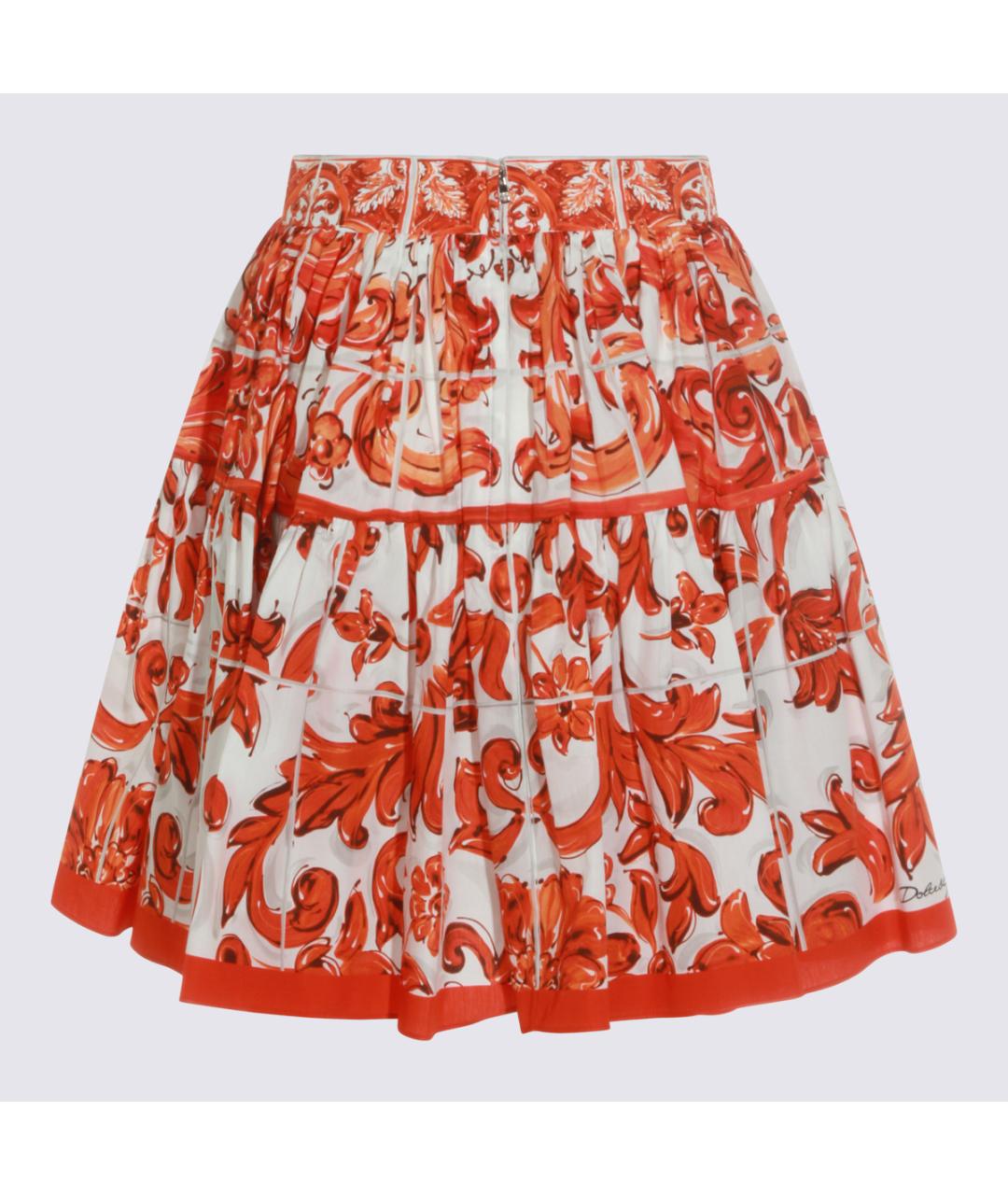 DOLCE&GABBANA Мульти хлопковая юбка мини, фото 2