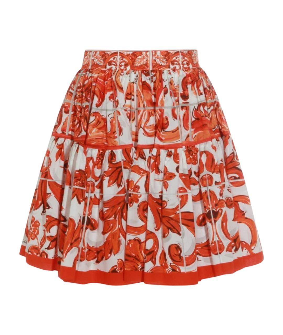 DOLCE&GABBANA Мульти хлопковая юбка мини, фото 1