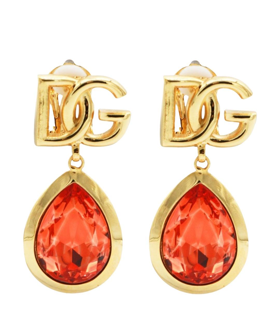 DOLCE&GABBANA Золотые металлические серьги, фото 1