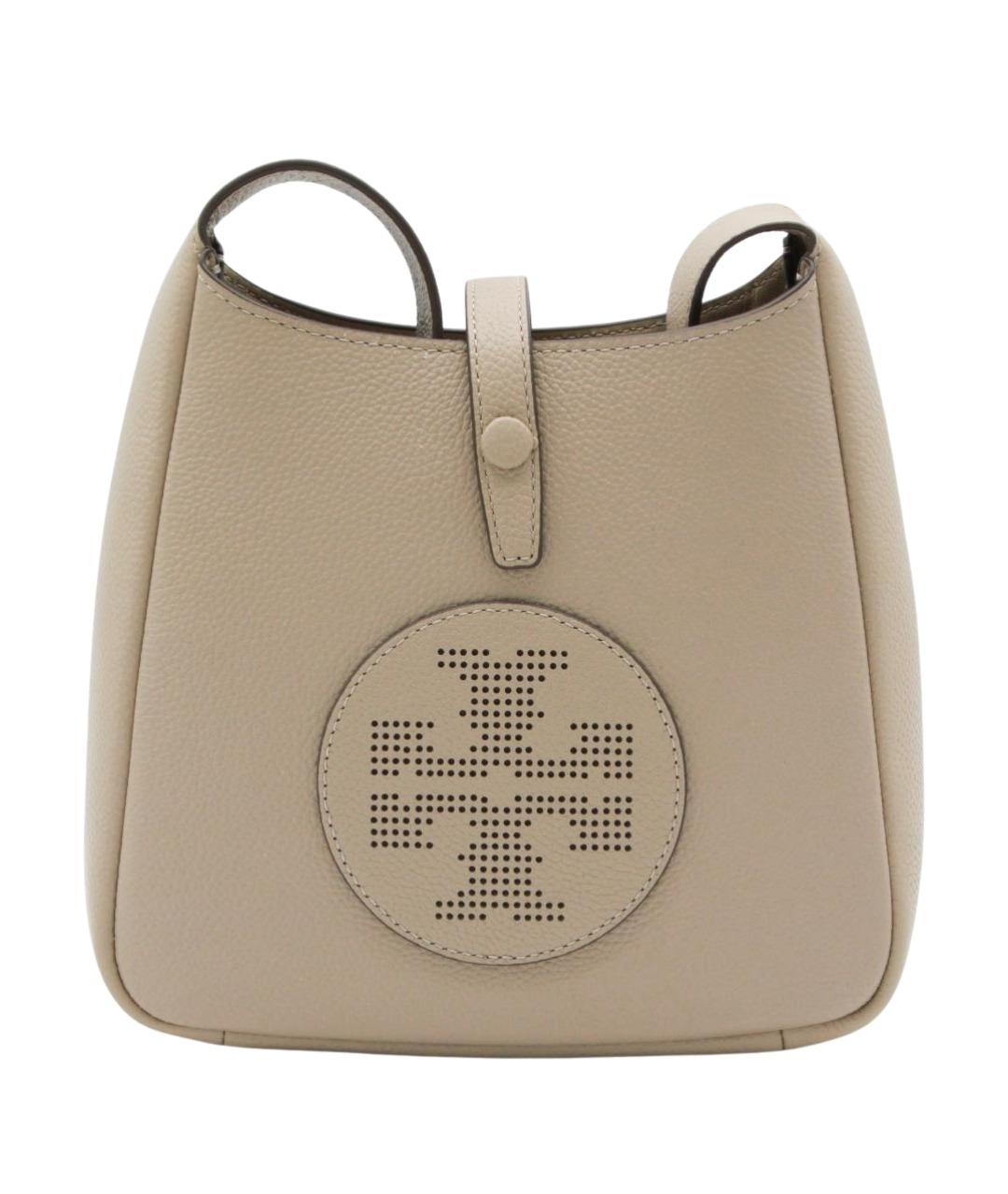 TORY BURCH Бежевая кожаная сумка через плечо, фото 1