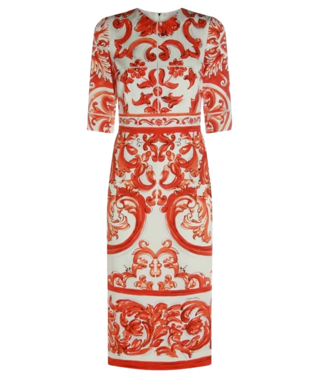 DOLCE&GABBANA Мульти шелковое платье, фото 1