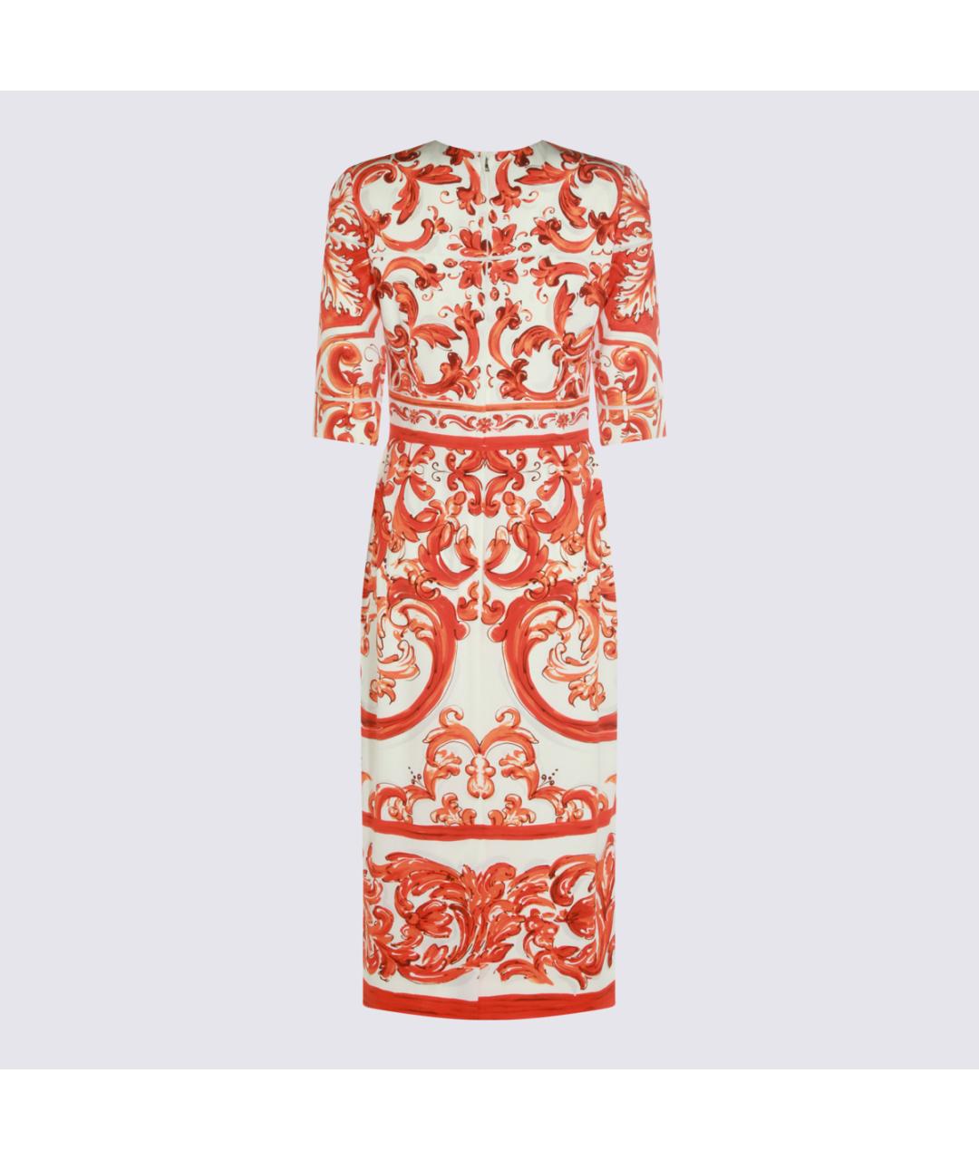 DOLCE&GABBANA Мульти шелковое платье, фото 2