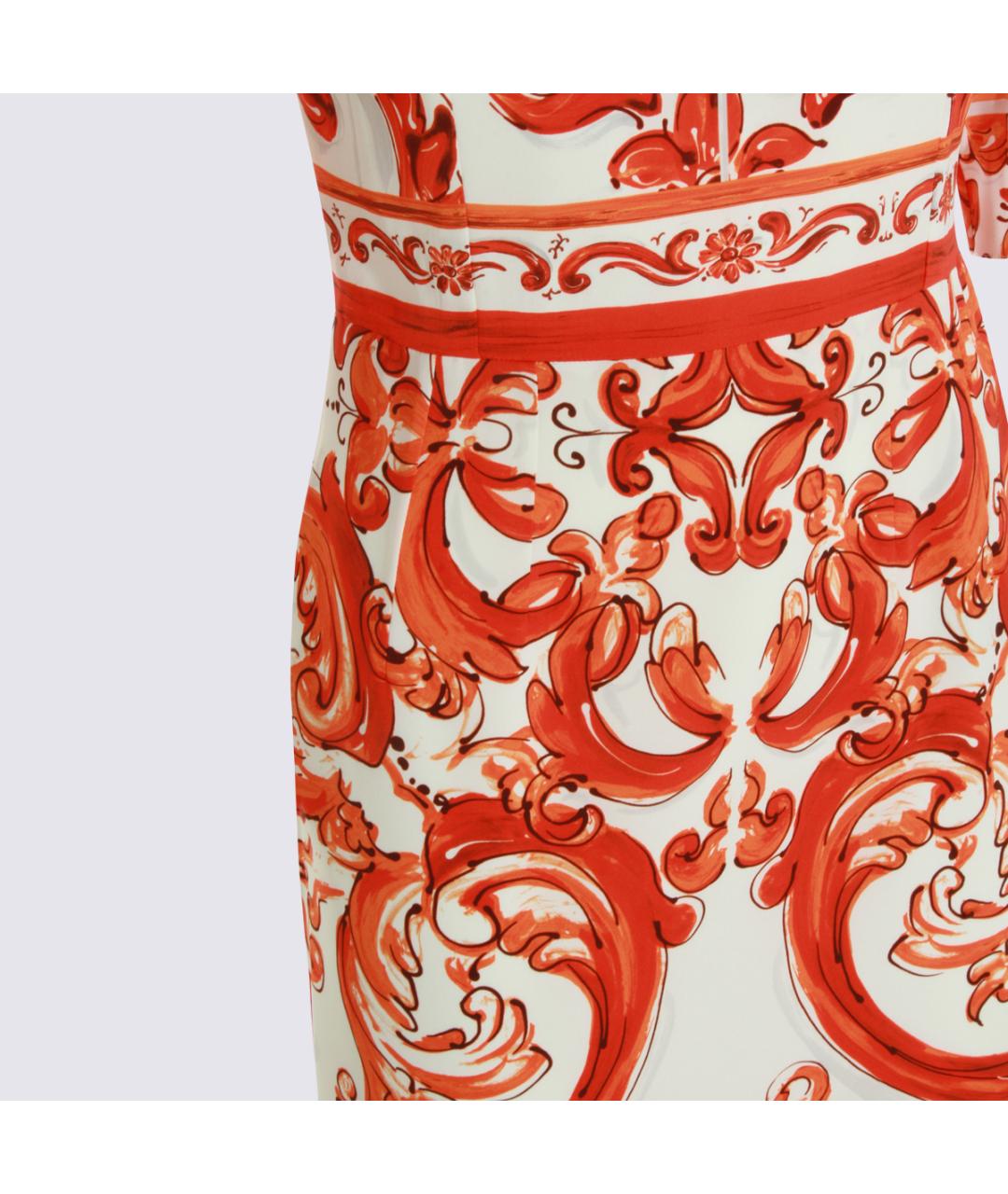 DOLCE&GABBANA Мульти шелковое платье, фото 4
