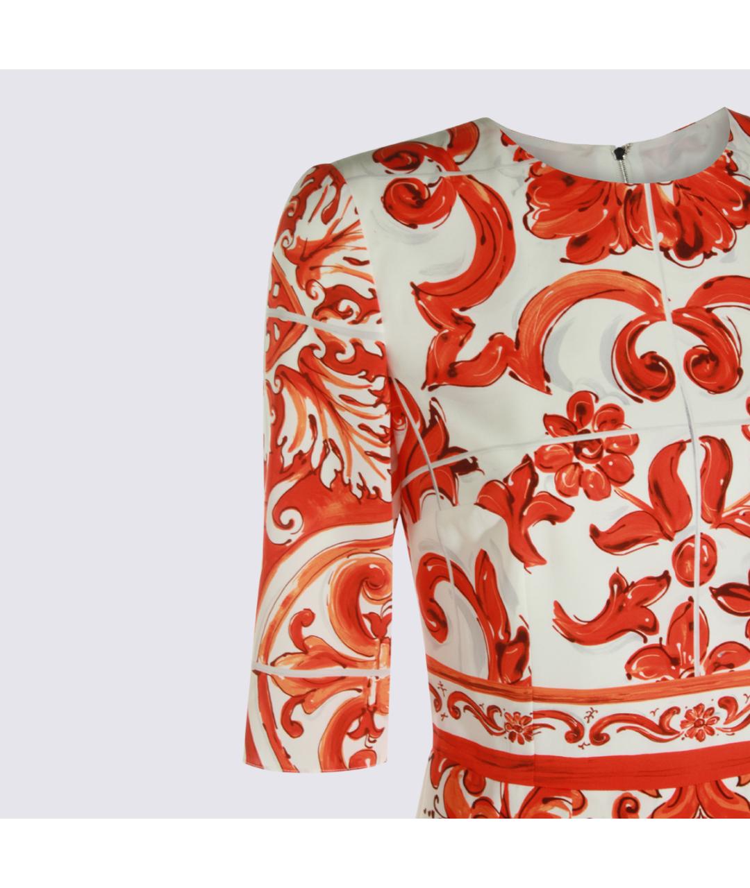 DOLCE&GABBANA Мульти шелковое платье, фото 3