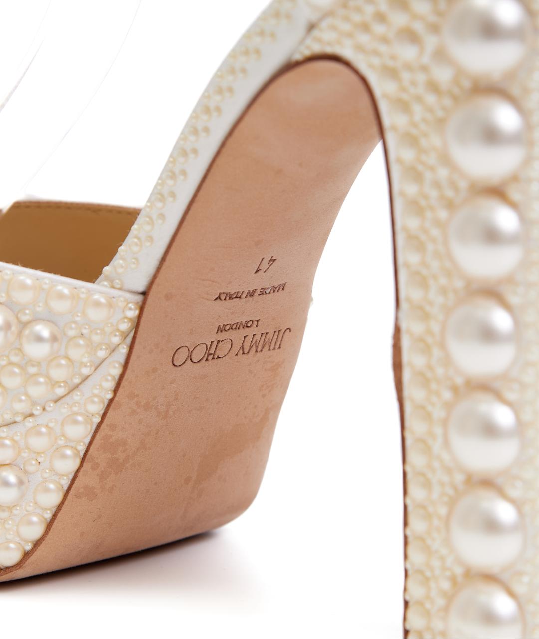 JIMMY CHOO Бежевые текстильные туфли, фото 5