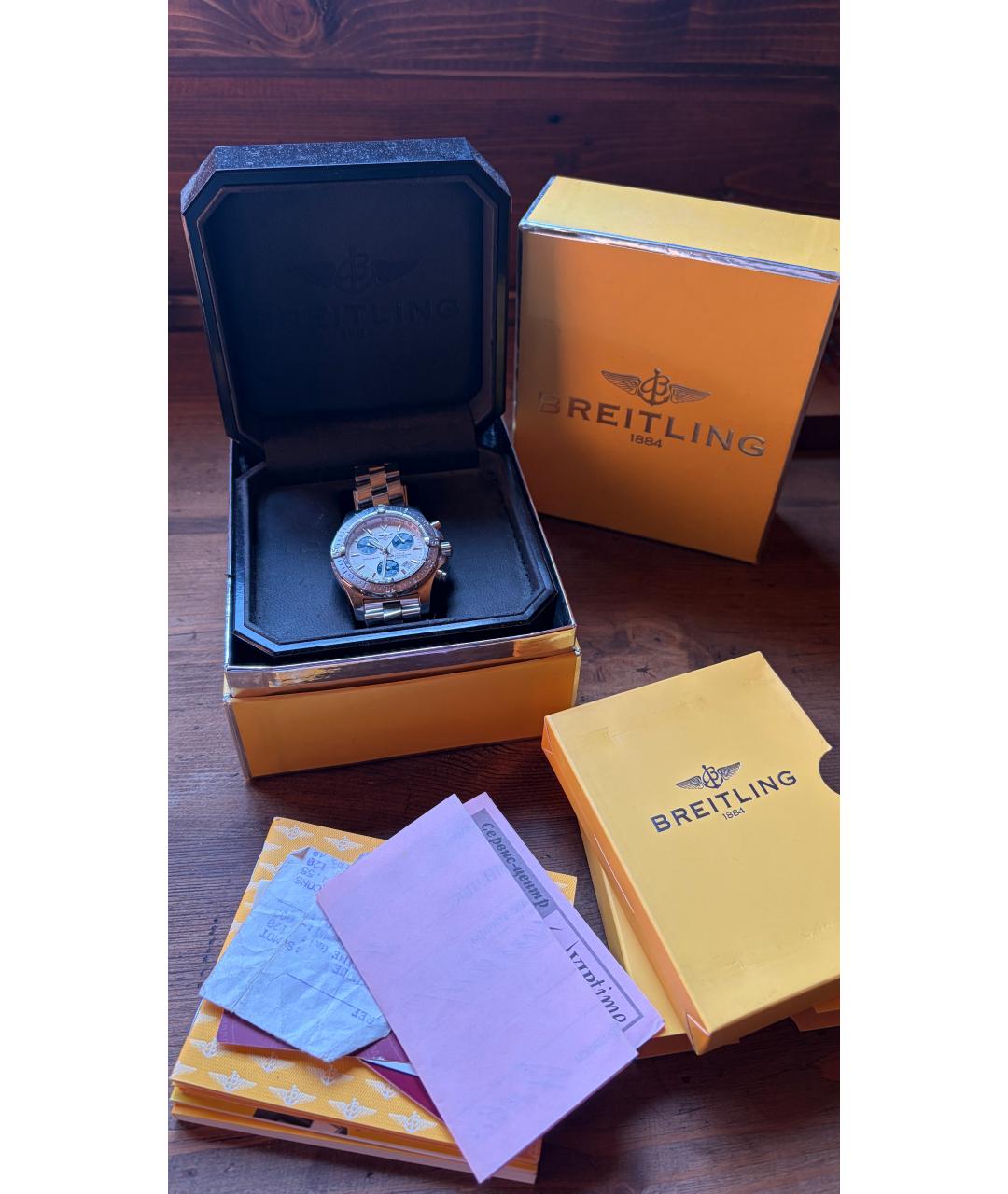 BREITLING Серебряные стальные часы, фото 5