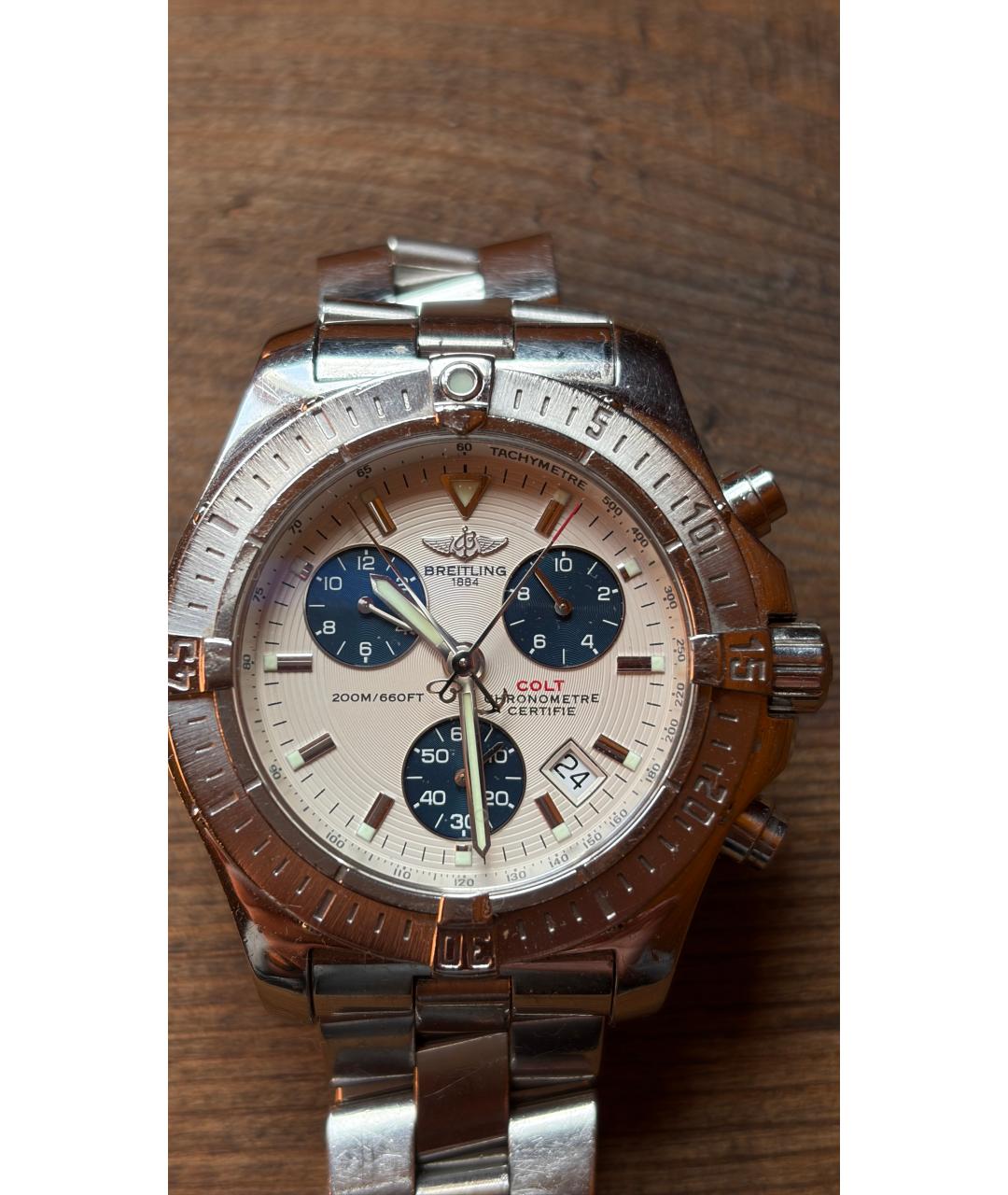 BREITLING Серебряные стальные часы, фото 2