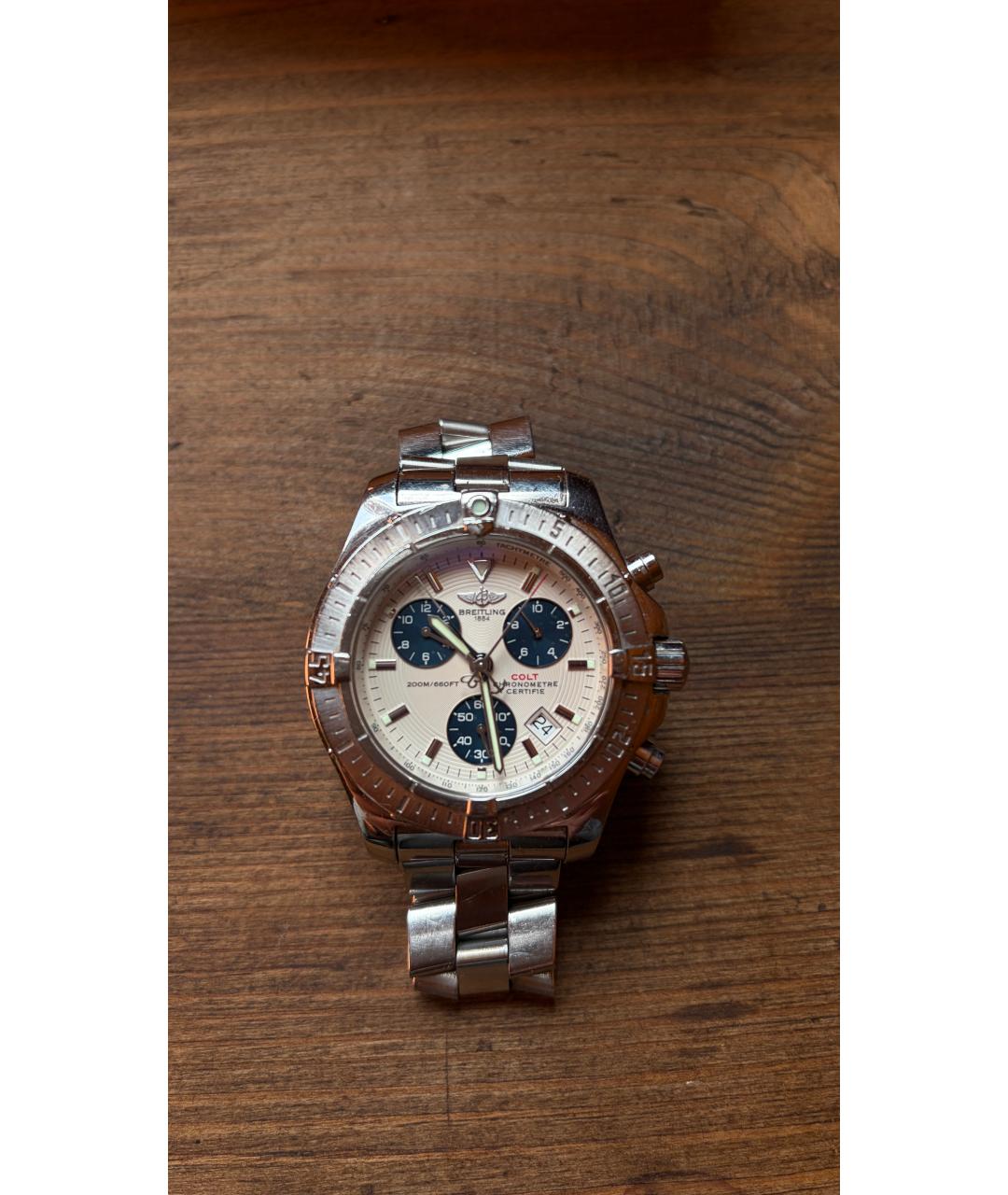 BREITLING Серебряные стальные часы, фото 7