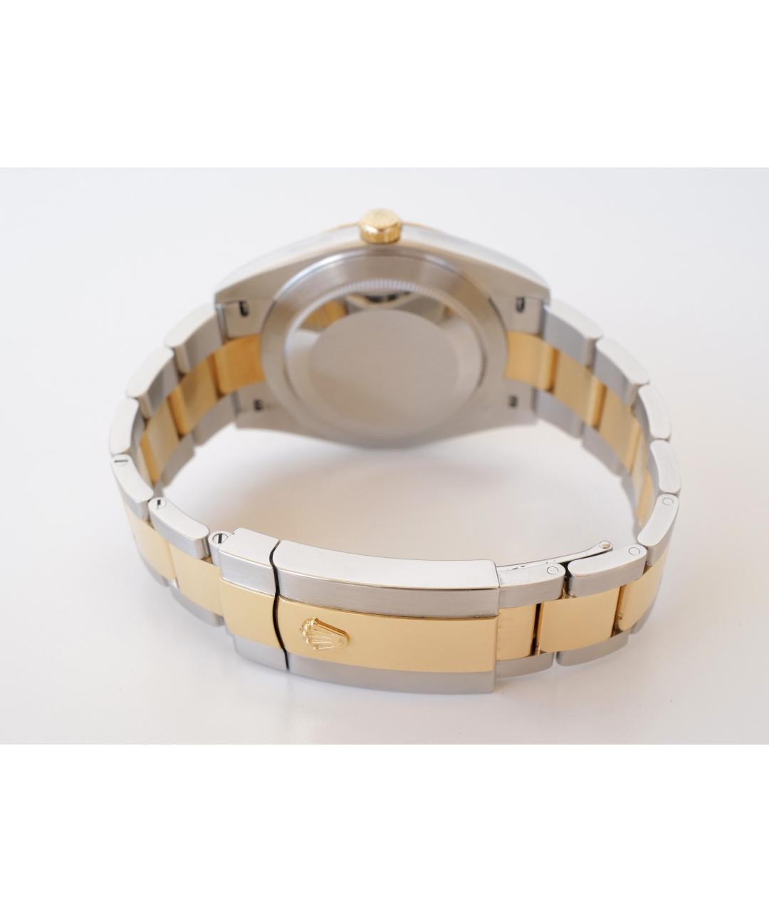 ROLEX Черные часы из желтого золота, фото 3