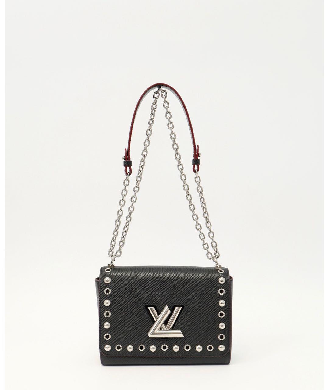 LOUIS VUITTON Черная кожаная сумка через плечо, фото 5