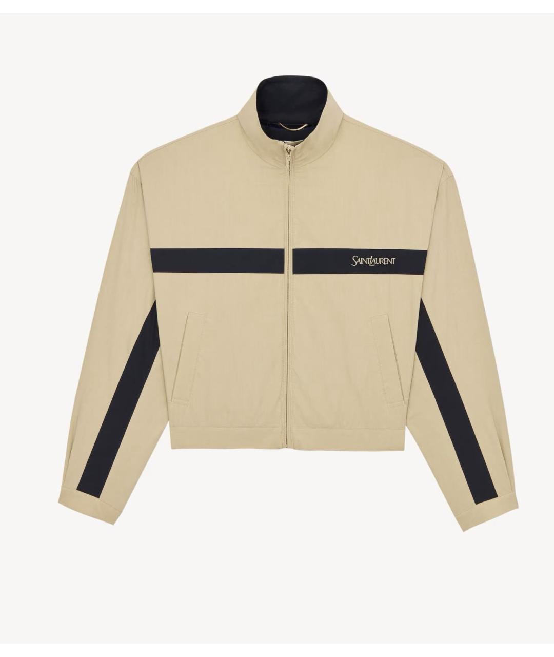 SAINT LAURENT Бежевая хлопковая куртка, фото 1