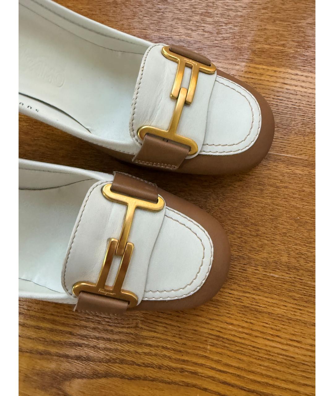 FERRAGAMO Коричневые кожаные туфли, фото 7