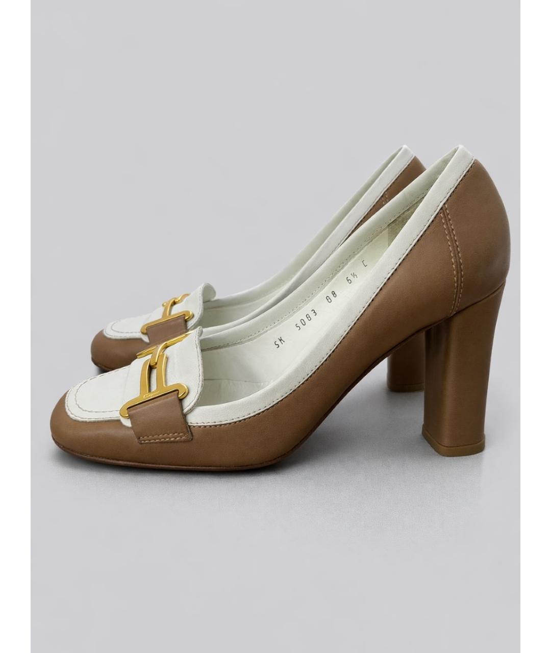 FERRAGAMO Коричневые кожаные туфли, фото 9