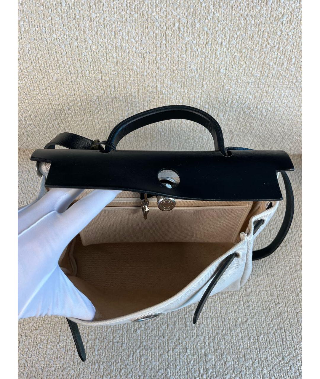 HERMES Черная тканевая сумка через плечо, фото 4