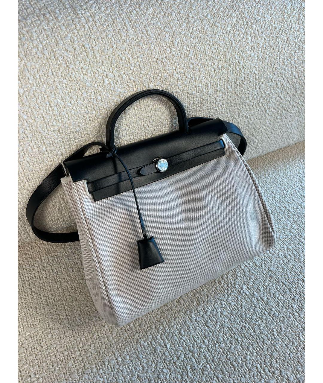 HERMES Черная тканевая сумка через плечо, фото 2