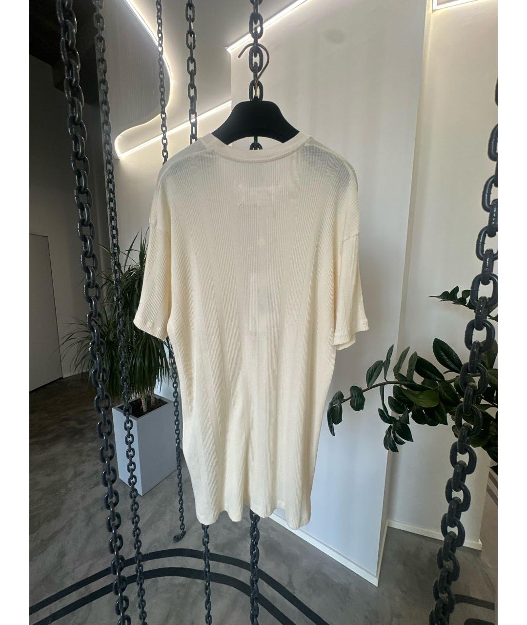 MAISON MARGIELA Белая хлопковая футболка, фото 4