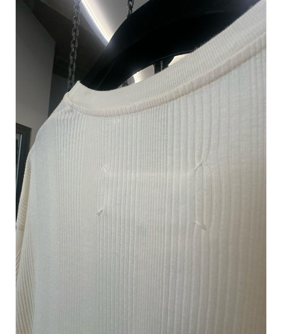 MAISON MARGIELA Белая хлопковая футболка, фото 6