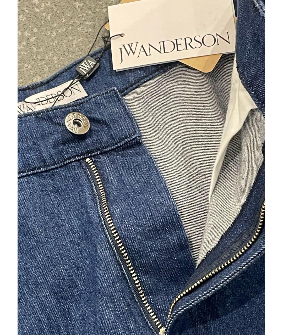 J.W.ANDERSON Синие хлопковые прямые джинсы, фото 5