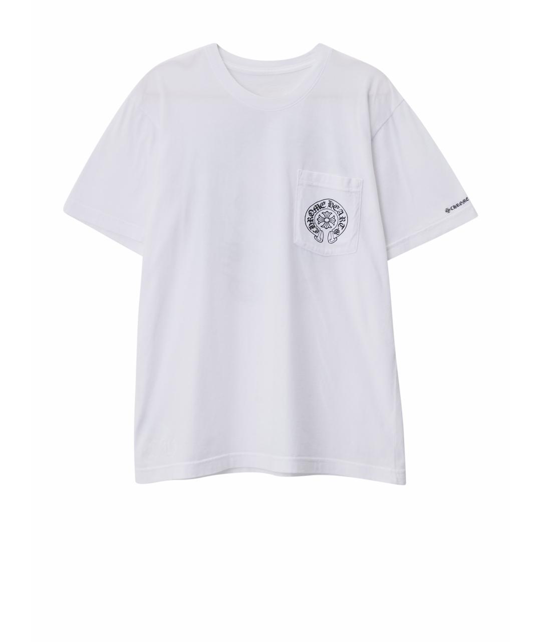 CHROME HEARTS Белая хлопковая футболка, фото 3