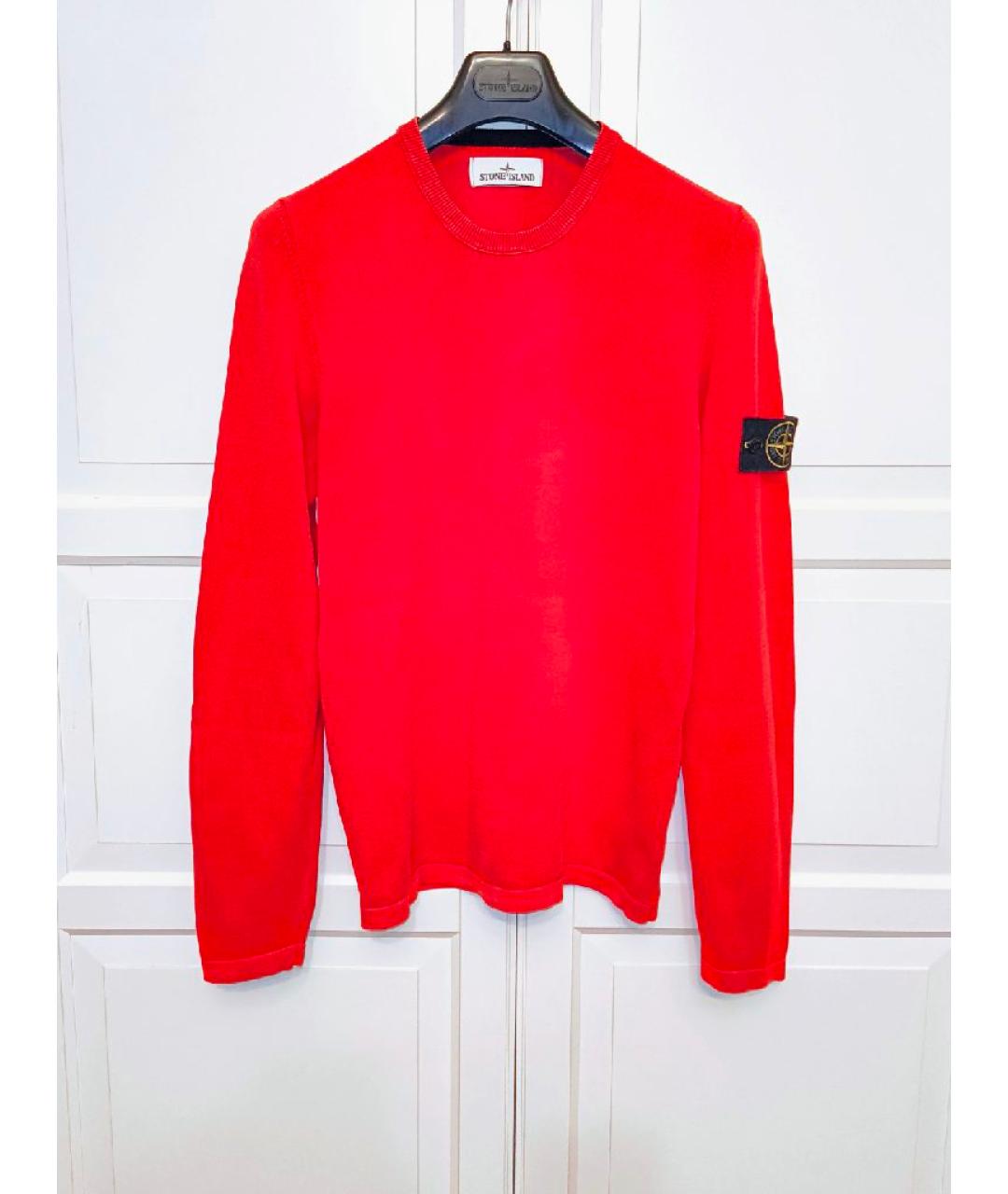 STONE ISLAND Красный хлопковый джемпер / свитер, фото 6