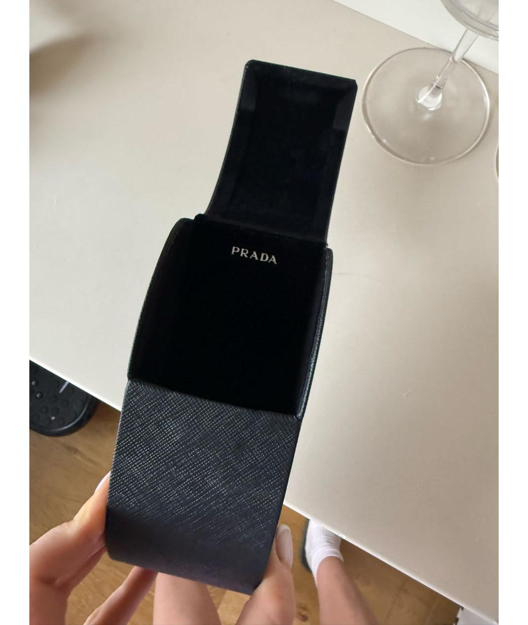 PRADA Коричневые пластиковые солнцезащитные очки, фото 3