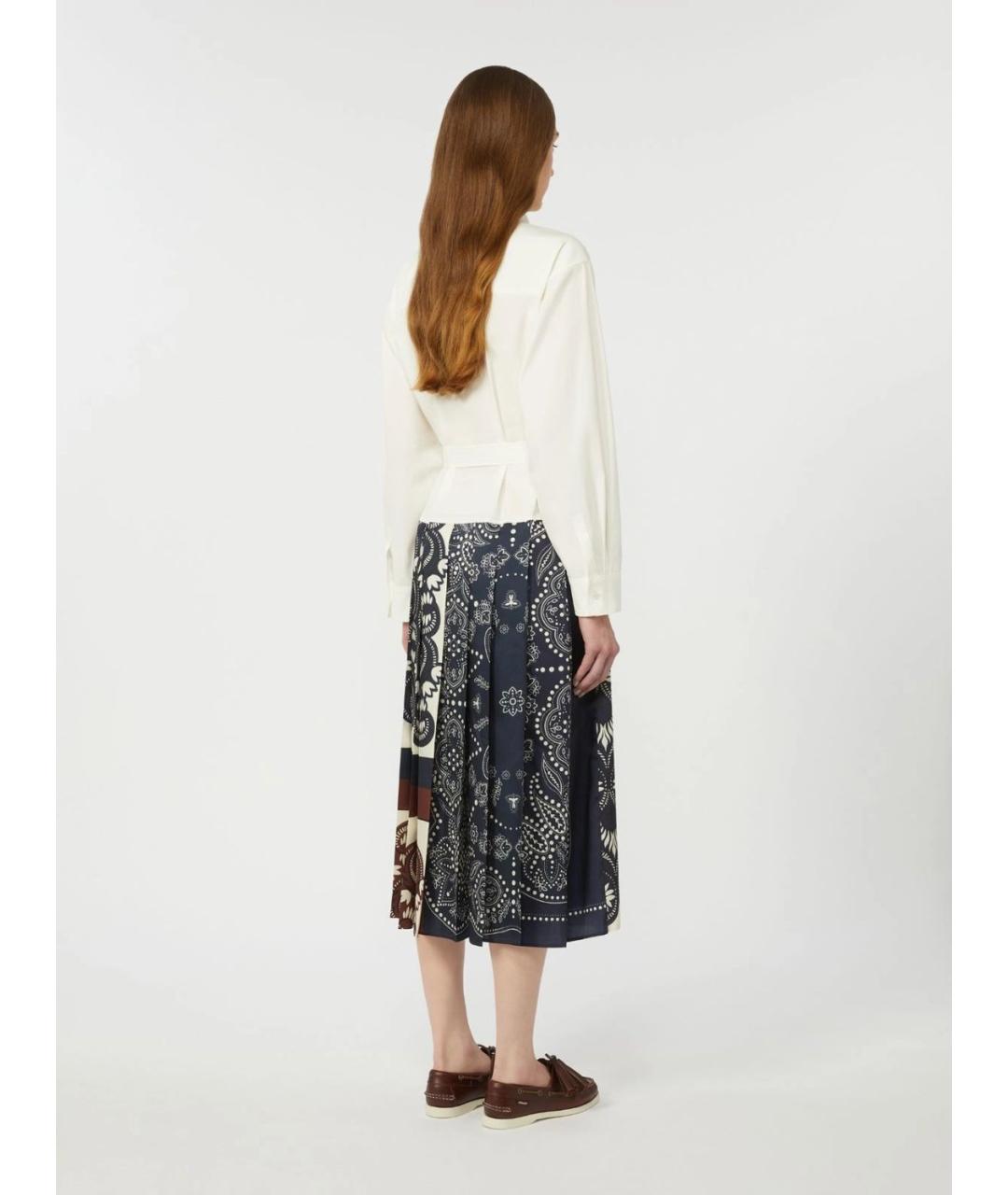 WEEKEND MAX MARA Мульти хлопковое повседневное платье, фото 4
